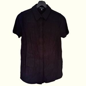 Universal Standard Ro Short Sleeve Knit Button Down Shirt Size 4XS (00-0)